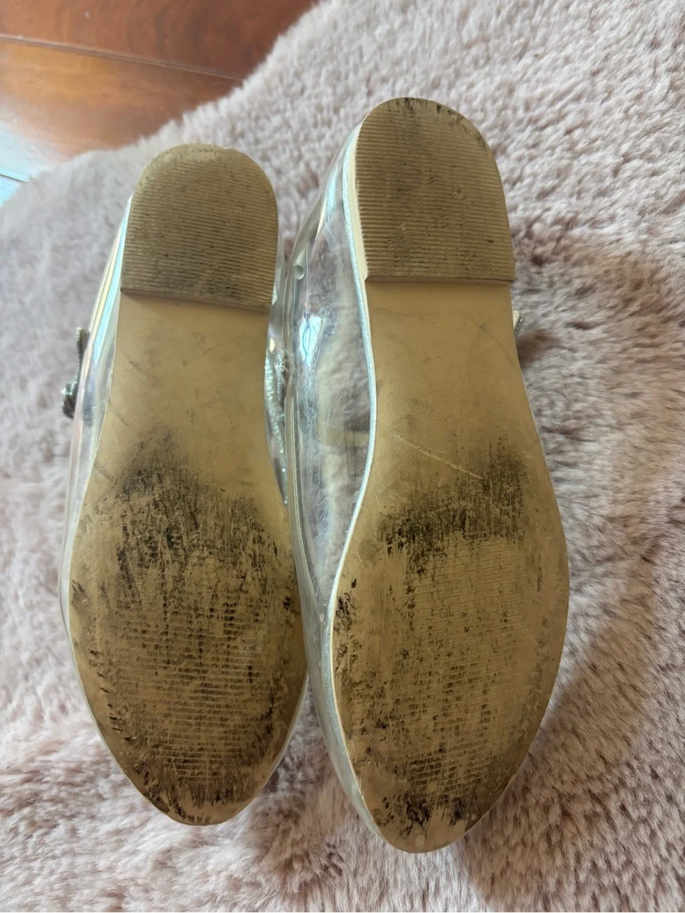 Disney Cinderella Inspired Ballet Flats with Heart Detail - Light Blue